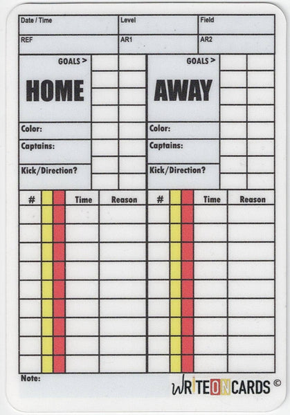 Game Record Card PLUS (front, used for first game)