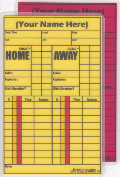 Red & Yellow PLUS set, soccer- Standard Size (RYP-S) - WriteOnCards.com