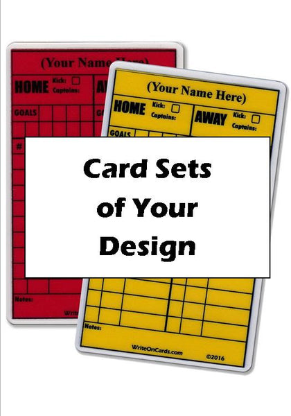 Card sets (red/yellow) from your "Fully Customized Design*" (CD-2) - WriteOnCards.com