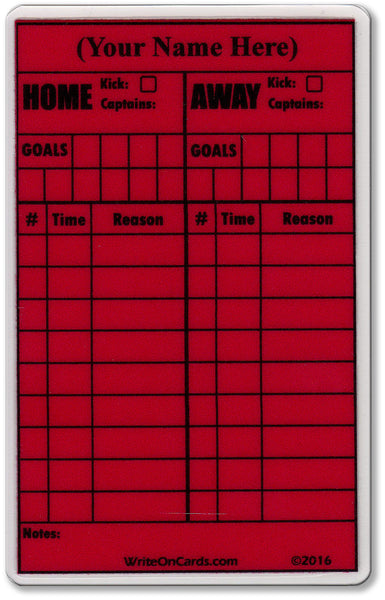 Red & Yellow Set, soccer - Standard Size (RY-S) - WriteOnCards.com