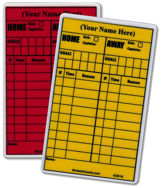 Red & Yellow Set, soccer - Standard Size (RY-S) - WriteOnCards.com